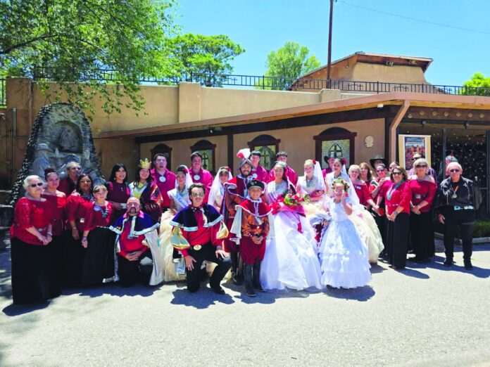 The 2026 Fiesta Council is: Treasurer Pita Salazar (back row, left), Stephanie Salazar, Leroy Rodriguez, Kayla Fierro, Native Princesa de Santa Clara Elizabeth Dasheno, Primer Capitán Jeremiah Lopez, Segundo Capitán Hunter Hobday , Soldado Omar Hernandez, Soldado Jacob Sullivan, Sgt. at Arms Fred Trujillo, Secretary Debra Gallegos, Melissa Trujillo, Angel Abeyta, Jerry Abeyta, Amanda Arrietta, Jeannie Abeyta, Lisa Abeyta, Nelson Valdez; Felicia Jaramillo (middle row, left), Peyton Terrazas, President Tito Terrazas, Spanish Princesa Jessie Trujillo, Spanish Princesa Katelynn Garcia, Don Juan de Oñte Joshua Montoya, La Reina Monroe Martinez, Spanish Princesa Maize Blue, Spanish Princesa Lacey Romero (Spanish Princesa); Vice President Adam L. Enciñas (front row, left), Cristobal de Oñate 2026 Luis Jaramillo, Royal Page 2026 Jade Salazar.