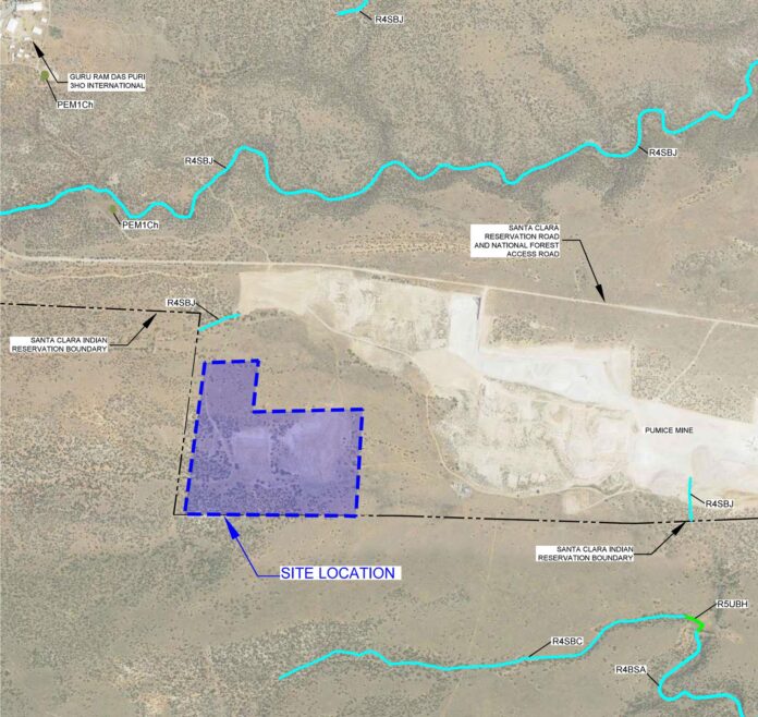 This photo rendering by Parkhill, an architecture and engineering company, shows the landfill being considered on 31 Mile Road is surrounded by pueblo land.